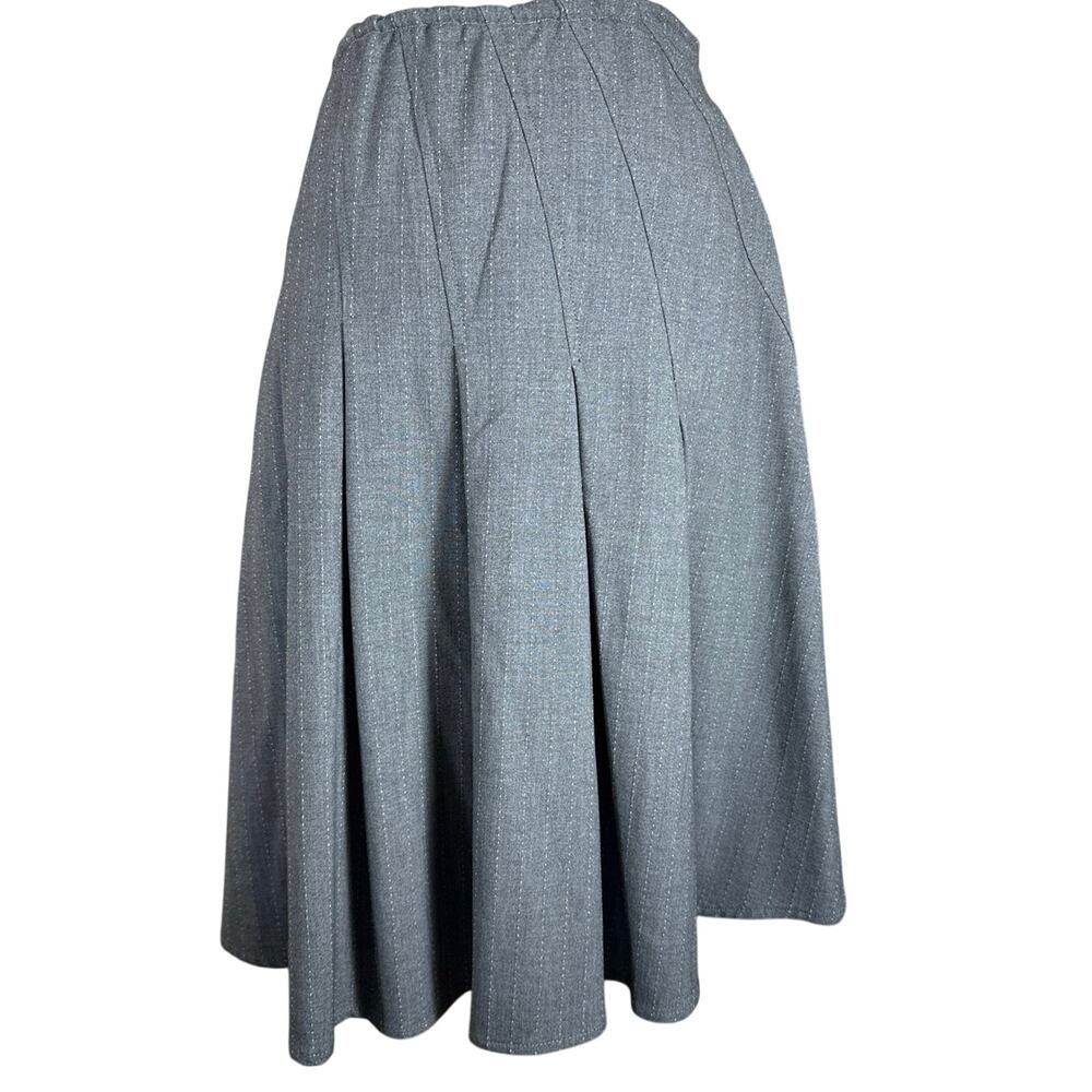 *CITY DKNY Gray Pleated Knee Length Skirt Size 12